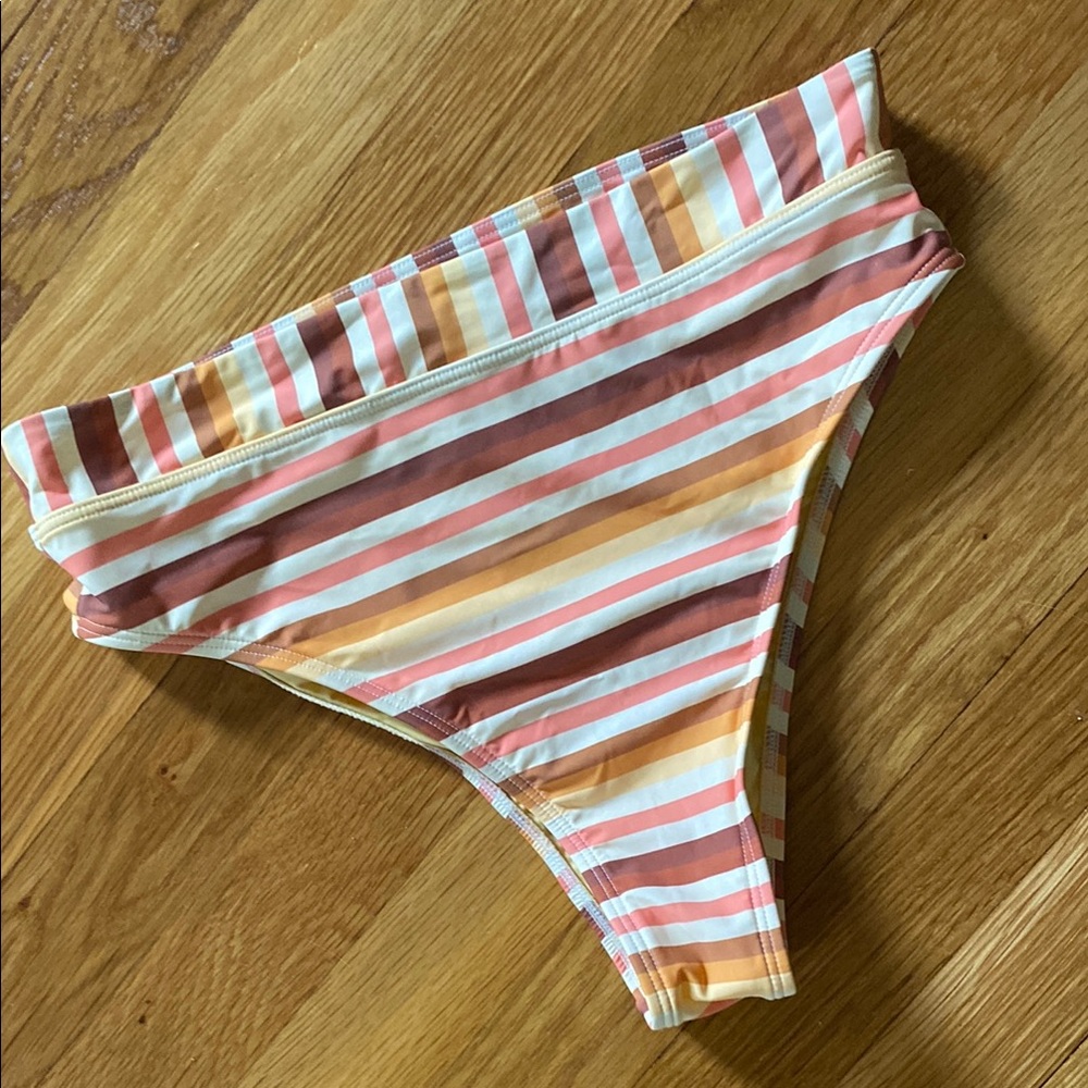 Billabong Multicolor Striped Bikini Bottom